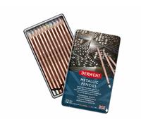 Derwent Professionale Metallico Matita Teglia Set Di 12 Shimmer Colori