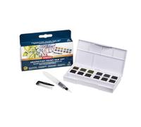 Derwent Set di colori Graphitint, set da 12, formato mezza tavolozza, solubili in acqua, adatti per dipingere paesaggi, qualità professionale, formato da viaggio, 2306242