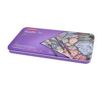 Derwent Studio Set di 72 Matite Colorate per Disegnare e Colorare, Ideali per Illustrazioni e Rifinire i Dettagli, Astuccio in Metallo Incluso, Qualità Professionale