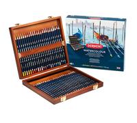 Derwent Watercolour Set di 48 Matite Acquerellabili per Disegnare e Colorare, Ideali per Sfumare e Stratificare, Astuccio in Legno Incluso, Qualità Professionale