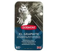 Derwent XL 6 Blocchi di Grafite in Scatola di Metallo - NUOVO