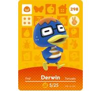 Derwin - Nintendo Animal Crossing Happy Home Designer Amiibo card - 298