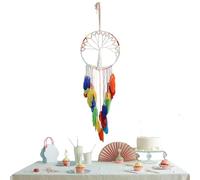 Derwrtup Acchiappasogni bohémien, decorazione da parete acchiappasogni - Ornamento acchiappasogni macramè stile Boho,Acchiappasogni romantici Decorazioni per la casa per camera da letto, soggiorno