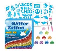 Derwrtup Adesivi glitter per corpo, adesivi glitter viso | Decalcomanie in polvere glitterata impermeabile | Decalcomanie cosmetiche in polvere glitterata per il corpo, adesivi temporanei impermeabili