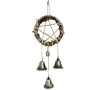 Derwrtup Campane sospese per porta, - | Vintage pendente a forma di pentagramma a forma di campane da , fatto a mano, spirituale, , campanella a estetica, per pomello della