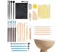 Derwrtup Clay Scultura, Utensili per intaglio in ceramica - Set per la produzione di ceramica con strumenti di modellazione della borsa di memoria | Sculture per modellare il versatile