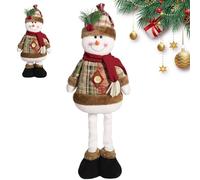 Derwrtup Decorazione di Babbo Natale, Decorazione di Babbo Natale | Pupazzo di Neve Natalizio in Piedi con Gambe allungabili Pupazzo di Neve | Figura in Piedi del Pupazzo di