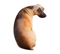 Derwrtup Giocattolo di peluche per cani, realistico 3D, divertente, cane di peluche realistico, per decorazione del soggiorno, camera da letto, libreria, sedia, auto, oggetti fotografici, decorazione