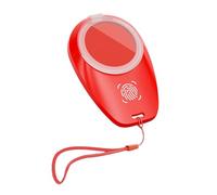 Derwrtup Inchiostro per impronte digitali, tampone per impronte digitali portatile, tampone impermeabile con cordino, tampone per timbri rosso professionale, per la sicurezza notaio