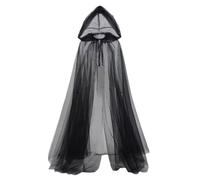 Derwrtup Mantello con cappuccio, lungo mantello trasparente per streghe | Abbigliamento da donna per matrimoni, feste, palcoscenici, spettacoli, vampiri, rinascimentali, autunno, fantasmi