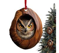 Derwrtup Ornamenti acrilici con animali 'albero di Natale, ornamenti natalizi in acrilico con animali | Simpatici ornamenti acrilici 2D per albero di Natale,Vividi ornamenti a fauna selvatica con