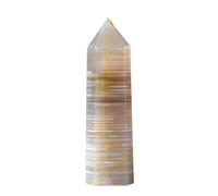 Derwrtup Pietra di geografico, geometrico - Single Point Positive Energy - Agata di estetico | Pietra prismatica esagonale lucida naturale per il tavolo da pranzo
