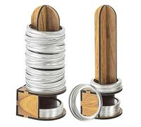 Derwrtup Porta coperchi per conserve, 2 pezzi, in legno, per conserve, organizer, cucina, caffetteria, ristorante, marmellata, conservazione degli alimenti