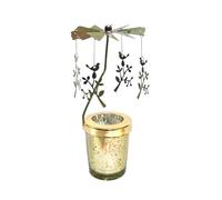 Derwrtup Portacandele girevole, portacandele a giostra, portacandele per aromaterapia, design a giostra, elegante portacandele in acciaio inox per matrimoni, squisita decorazione da tavolo
