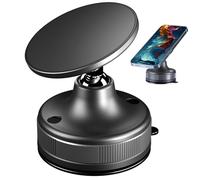 Derwrtup Supporto magnetico per telefono sottovuoto, 360 ventose regolabili, supporto tocale, culla portatile, accessori interni auto, supporto mobile, supporto per la maggior parte degli smartphone