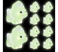 Derwrtup Triceratopi luminosi, statua di triceratopi, 10 decorazioni per dinosauri in resina, piccole figure di dinosauro che brillano al buio, dinosauro per acquario, decorazione della casa, regali