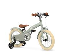 Deryan Bicicletta per bambini 14 pollici | 3 in 1 | Bicicletta con sella e manubrio regolabili | Bicicletta per bambini per ragazzi e ragazze | Verde