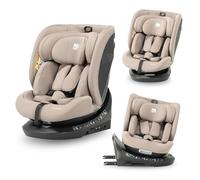 Deryan Cassie i-Size Rotazione 360, Seggiolino Auto 40-150 cm, 0-12 anni (0-36 kg), ISOFIX con Top Tether, Seggiolino Reclinabile 6 Posizioni, 10 Posizioni Poggiatesta, Tessuti Traspiranti (Torrone)