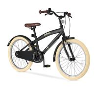 Deryan Coastline - Bicicletta per bambini da 20 pollici, con cavalletto, sella e manubrio regolabili, per ragazzi e ragazze, da 7 a 13 anni, colore nero