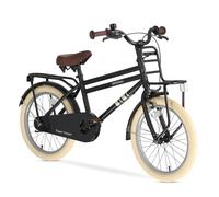Deryan Cooper - Bicicletta per bambini da 18 pollici, con cavalletto, sella e manubrio regolabili, per bambini da 6 a 10 anni, colore nero