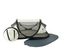 Deryan Lettino neonato da viaggio pieghevole con materasso, 0-2.5 anni, Lettino da campeggio, Le pareti realizzate in rete, Letto Pieghevole 120x75cm, Borsa da Trasporto, Protezione Insetti, Avorio