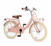 Deryan Liv - Bicicletta da bambino da 20 pollici, con sella e manubrio regolabili, bicicletta per bambini, con ruote stabilizzatrici, cestello, rosa