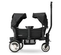 Deryan Luxe Sandy carretto a mano - Duo buggy - tandem buggy - pieghevole - carretto pieghevole - carrozzina duo - Nero