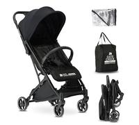 Deryan Telone Buggy - Include protezione antipioggia e borsa per il trasporto - Ultraleggero - Comfort da viaggio compatto - Nero