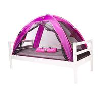 Deryan Tenda da letto - Zanzariera - 200x90cm - Rete di altissima qualità da 1 mm - Rosa