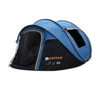 DERYAN Tenda pop up per 4 persone - impermeabile fino a 2000 mm con cuciture sigillate e telone di fondo extra spesso - montato e piegato da 2 secondi - con picchetti - Navy