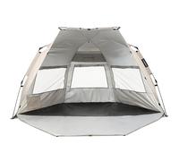 DERYAN Up-to-Go - Tenda da spiaggia pop-up per bambini, protezione dai raggi UV UPF 50+ e protezione dal vento, compatta e pieghevole, per 4 persone, montata in 1 secondo, colore: argento