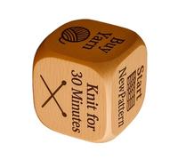 Dés À Tricoter - Dés En Bois Avec 6 Motifs, Gravés Accessoire, Artisanat Et Outil De |Tricot Pour Artisans, Couturières, Mères, Mamies, Amies, Familles Passionnées, Cadeau Po