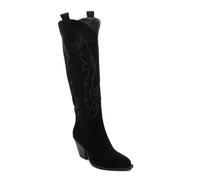 Des bottes western élégantes ornées de strass scintillants, avec un talon biseauté et un bout carré pour un look femminile e affermato. Ces bottes hautes western à strass allient esprit cowgirl ed ele