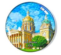 Des Moines USA Calamita per frigorifero frigorifero congelatore magnete souvenir decorazione magnete adesivo vetro artigianato