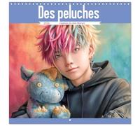 Des peluches - Inspirées du style Manga (Calendrier mural carré 2026 30 x 60 cm (ouvert)) Calendrier double avec une page pour vos prises de notes