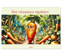 Des vitamines rigolotes (Calendrier mural 2027 DIN A2 vertical), CALVENDO calendrier mensuel: 12 mois amusants avec les fruits et légumes du jardin.