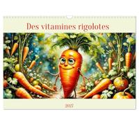 Des vitamines rigolotes (Calendrier mural 2027 DIN A3 vertical), CALVENDO calendrier mensuel: 12 mois amusants avec les fruits et légumes du jardin.