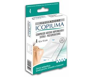 Desa Pharma 32990 Icopiuma Compresse Adesive, Impermeabili, Serili Postoperatorie, 10 x 15 cm, 4 Pezzi