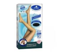 Sauber Gambaletto Open Toe 140 Denari Maglia Liscia Nero Taglia 4