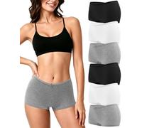 Desanlapi Slip Donna Mutande Cotone a Vita Media Culotte Boxer Donna Pacco da 6