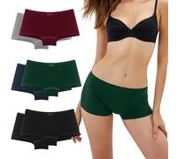 Desanlapi Slip Donna Mutande Cotone a Vita Media Culotte Boxer Donna Pacco da 6 Classico Multicolore L