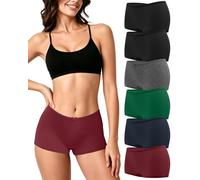 Desanlapi Slip Donna Mutande Cotone a Vita Media Culotte Boxer Donna Pacco da 6 UN8 M