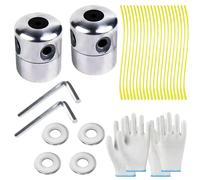 Desbrozadora Repuestos, 2 pezzi Aluminio Cortacésped, Cabezal Desbrozadora Universal, Aluminio Cabezal Desbrozadora, Para Desbrozadora de Césped, Hilo Desbrozadora Resistente Con 20 Recambios de Nylon