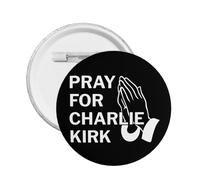 Descansa en paz Charlie Kirk Pin Dios bendiga Oren por Charlie Kirk Pins Insignia Ropa Sombrero Camisa Decoración Insignia redonda Tamaño
