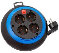DESCATALOGADO - BRENNENSTUHL 1109230 - Enrollacables Comfort-Line CL-S 4 tomas IP20 H05VV-F3G1,5 con cable de 3 m (azul)