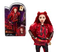 Mattel Disney Descendants 4: L’Ascesa di Red - Red, la figlia della Regina di Cuori,bambola con abiti, orologio da taschino e accessori ispirati al film, giocattolo per bambini, 4+ anni, HWT93