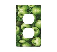 Descrizione di Green Apple Duplex Presa Presa Piastra a Muro, Formato Standard 1-Gang, Policarbonato Termoplastico.