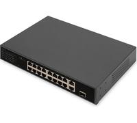 DescrizioneLo Switch PoE DN-95355 è uno switch a 16 porte 10/100Mbps PoE 1G Combo 1GE PoE.Le porte PoE possono rilevare autom