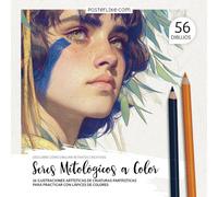 Descubre Cómo Dibujar Retratos Creativos. Seres Mitológicos a Color: 56 Ilustraciones Artísticas de Criaturas Fantásticas para Practicar con Lápices de Colores