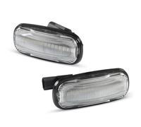 DESDE QQHH Per Land Per Rover Per Discovery 2 1999-2004 Per Defender Per Freelander 1 2002-2005 Luce posizione laterale a LED normale lampeggiante Ambra Automobili indicatori direzione(Clear lens)